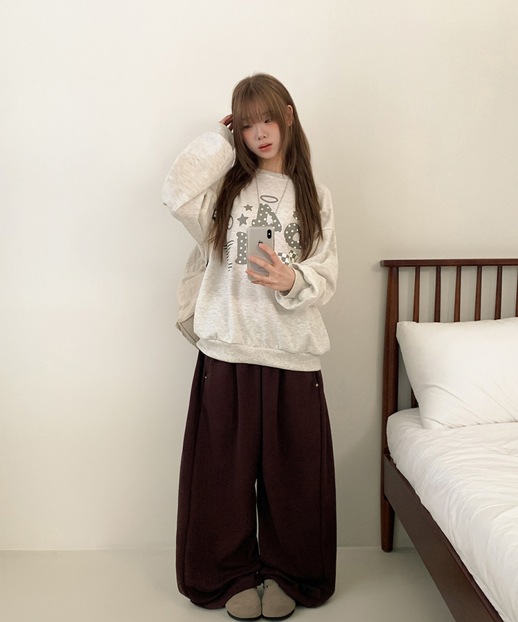 ドット64オーバーフィットトレーナー OATMEAL