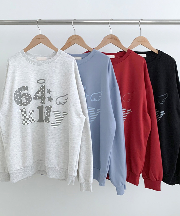 ドット64オーバーフィットトレーナー