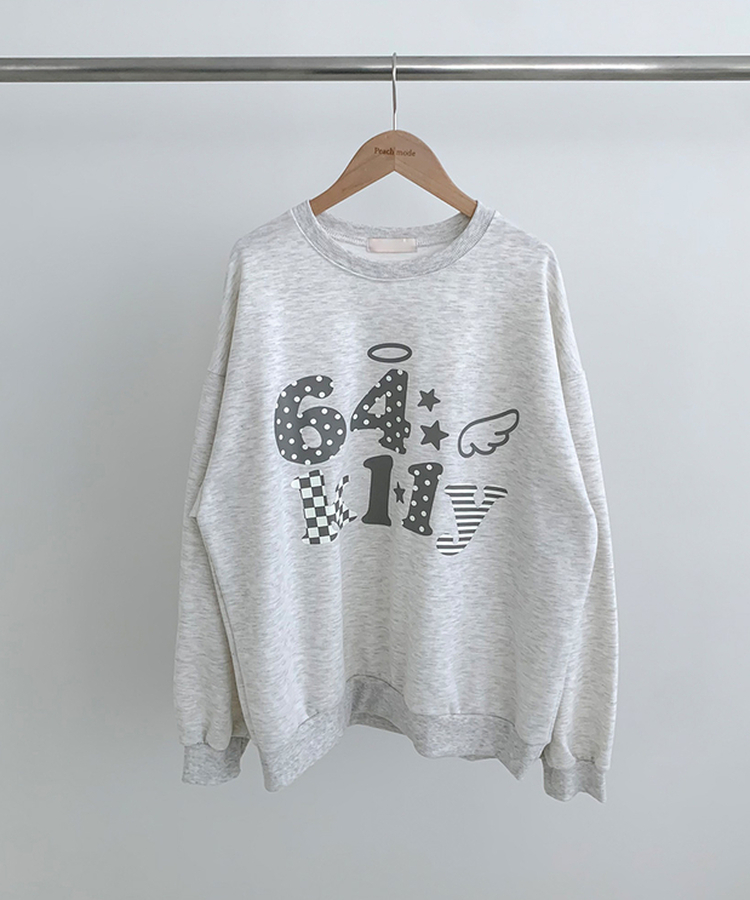 ドット64オーバーフィットトレーナー