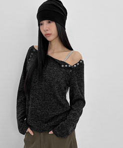 【カップ付き】ベーシックラウンドキャミソール(5color) GREY