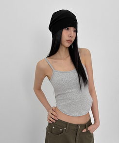 【カップ付き】ベーシックラウンドキャミソール(5color) GREY