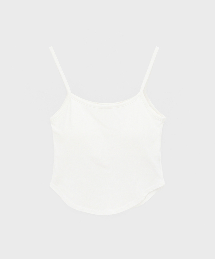 【カップ付き】ベーシックラウンドキャミソール(5color)