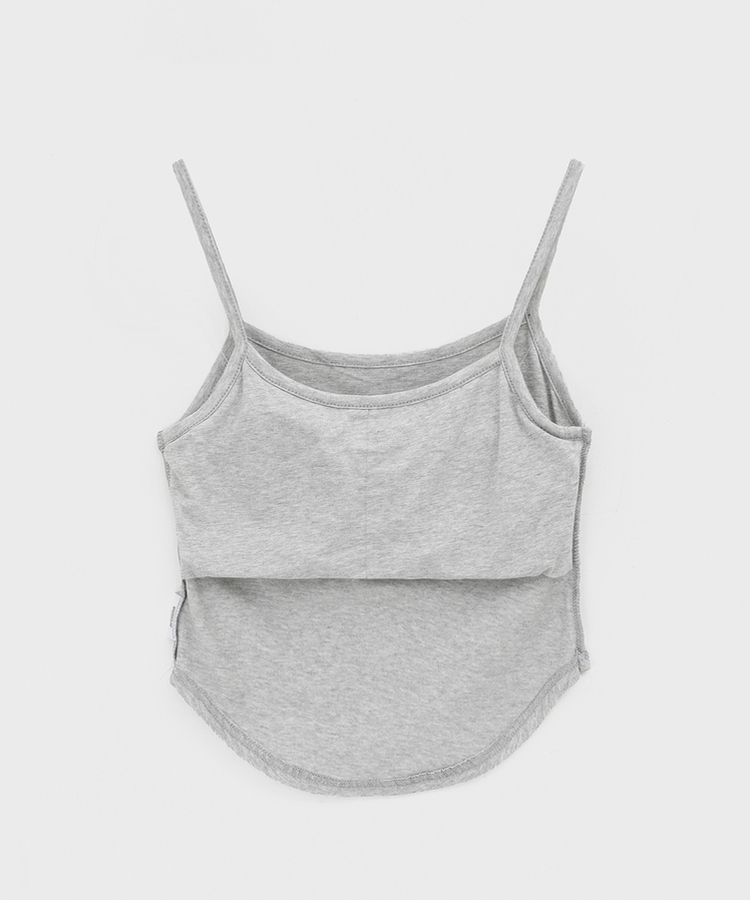 【カップ付き】ベーシックラウンドキャミソール(5color)