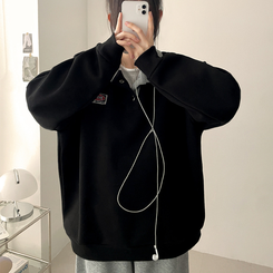 パッチバイカラースウェット BLACK