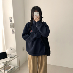 パッチバイカラースウェット NAVY