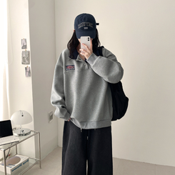 パッチバイカラースウェット GREY