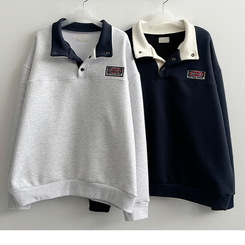 パッチバイカラースウェット