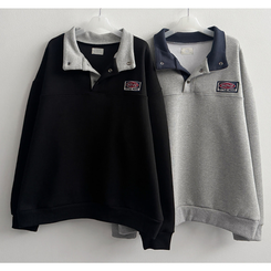 パッチバイカラースウェット