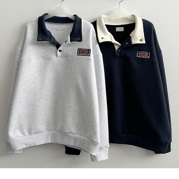 パッチバイカラースウェット