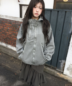 フリルミディバンディングスカート CHARCOAL