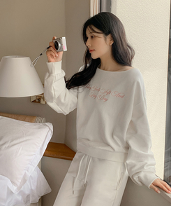 レタリングワンショルダートレーナー IVORY