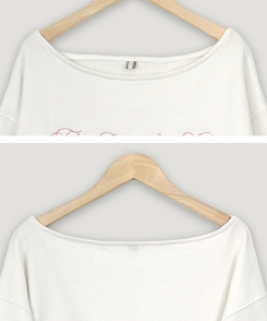 レタリングワンショルダートレーナー