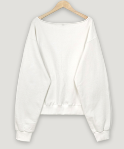 レタリングワンショルダートレーナー