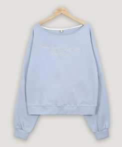 レタリングワンショルダートレーナー