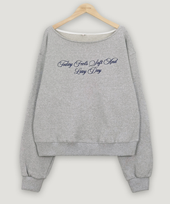 レタリングワンショルダートレーナー