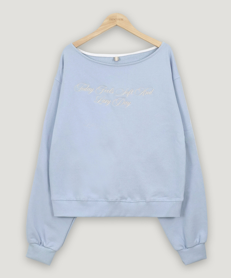 レタリングワンショルダートレーナー