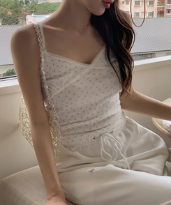 フローラルレースキャミソール IVORY