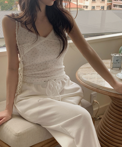 フローラルレースキャミソール IVORY