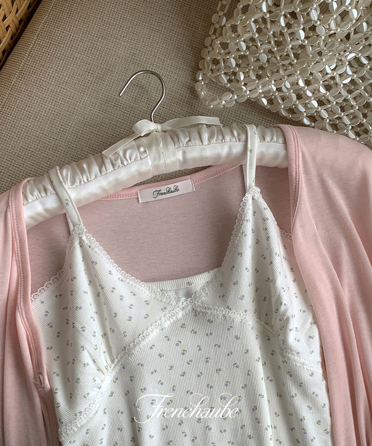 フローラルレースキャミソール