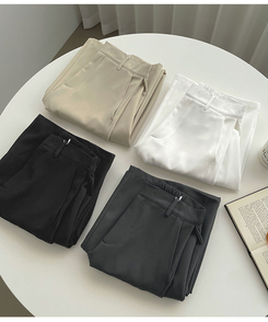 【丈別】サイドスリットスラックスパンツ