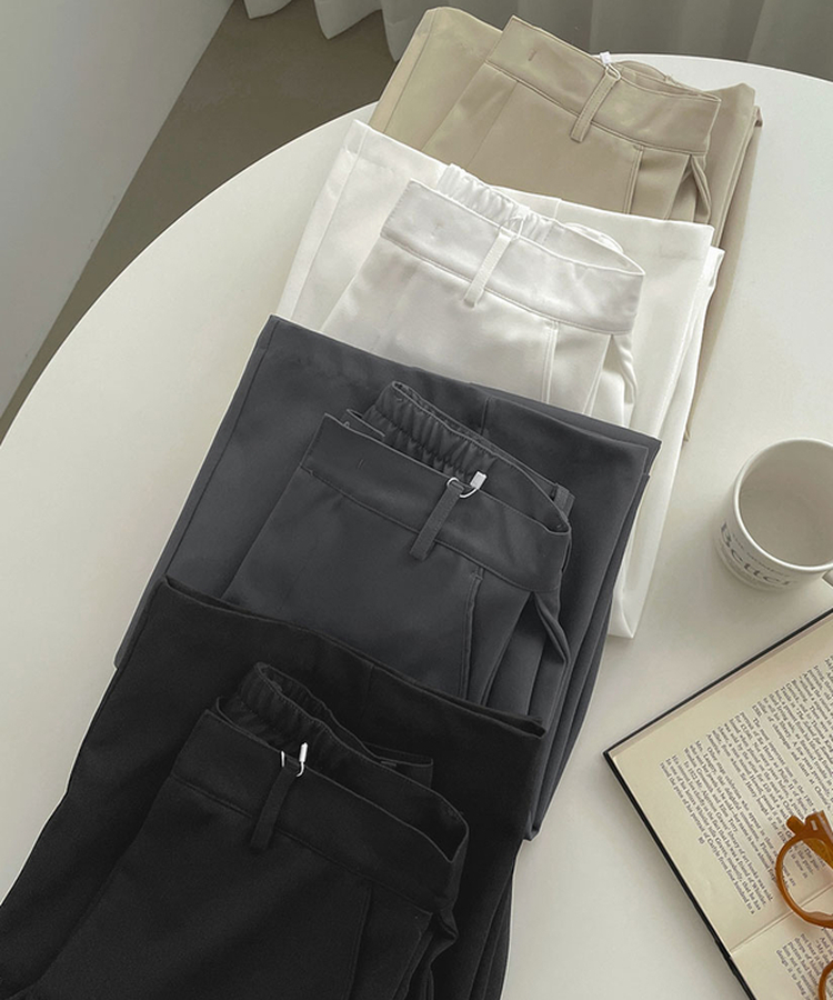 【丈別】サイドスリットスラックスパンツ