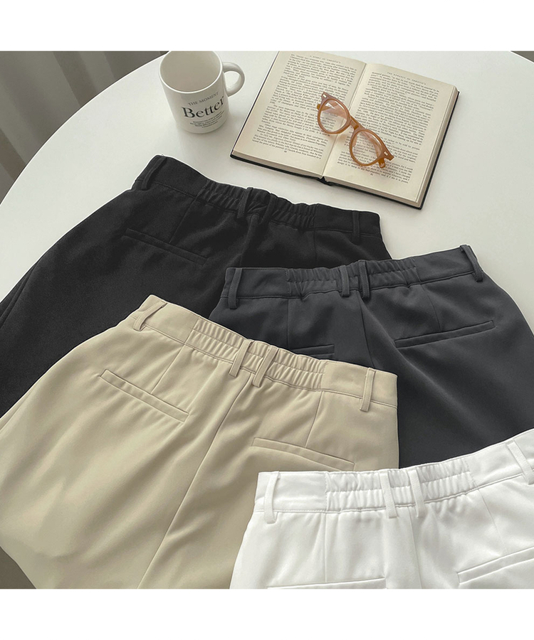 【丈別】サイドスリットスラックスパンツ