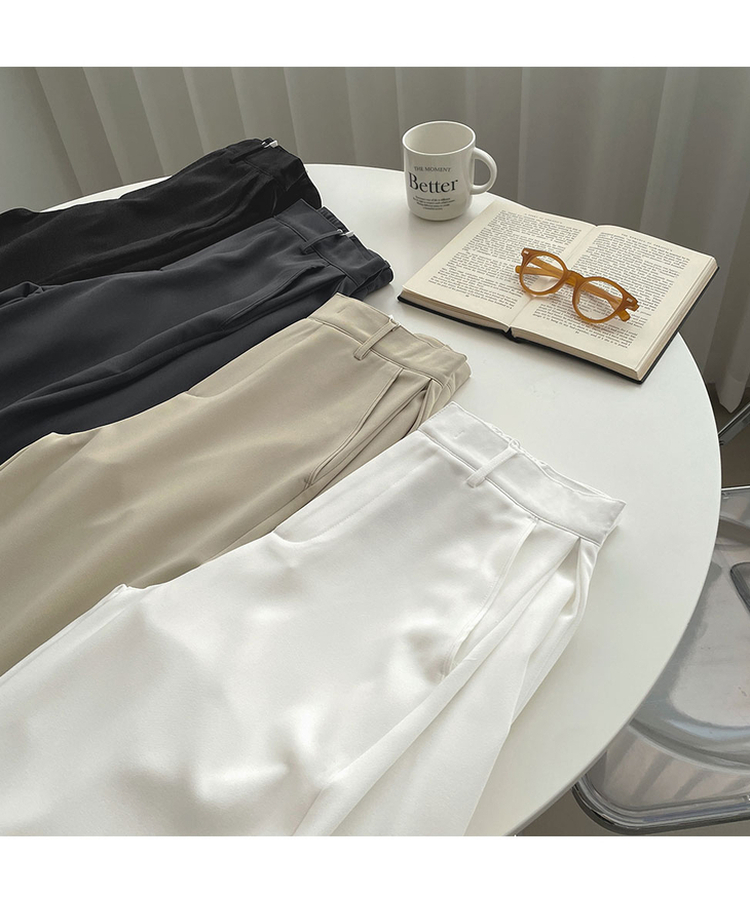 【丈別】サイドスリットスラックスパンツ