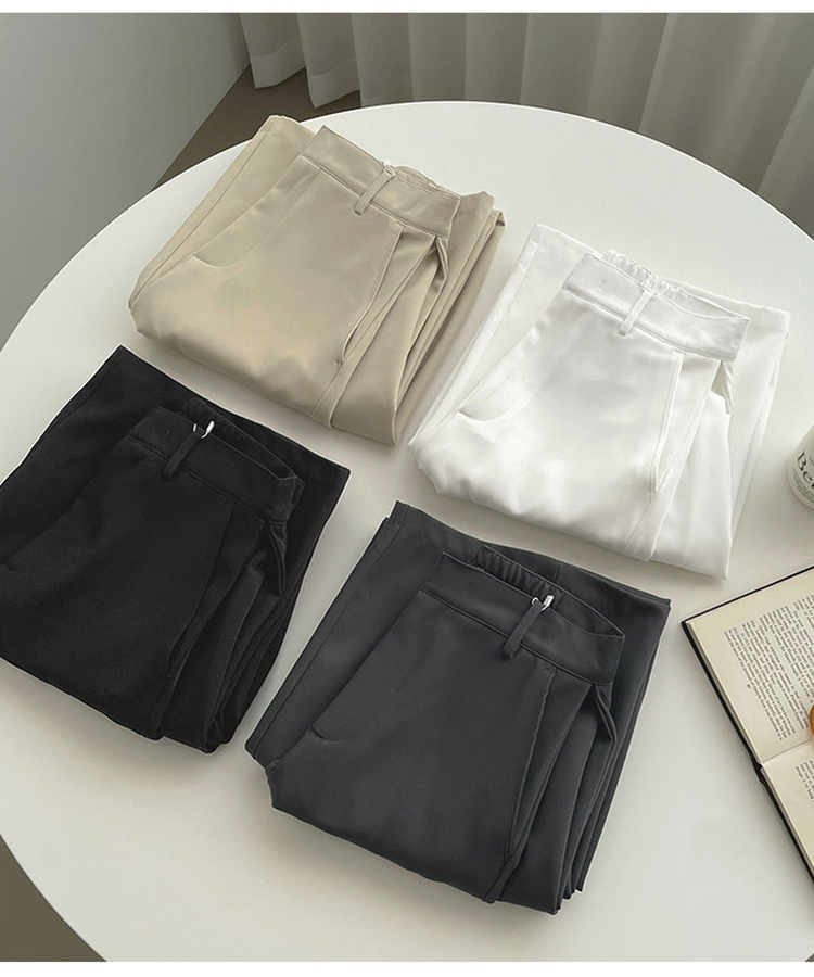 【丈別】サイドスリットスラックスパンツ