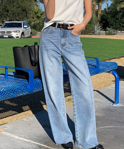 カッティングスリットデニムパンツ LIGHT DENIM