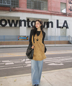 カッティングスリットデニムパンツ LIGHT DENIM