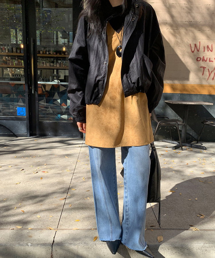 カッティングスリットデニムパンツ LIGHT DENIM