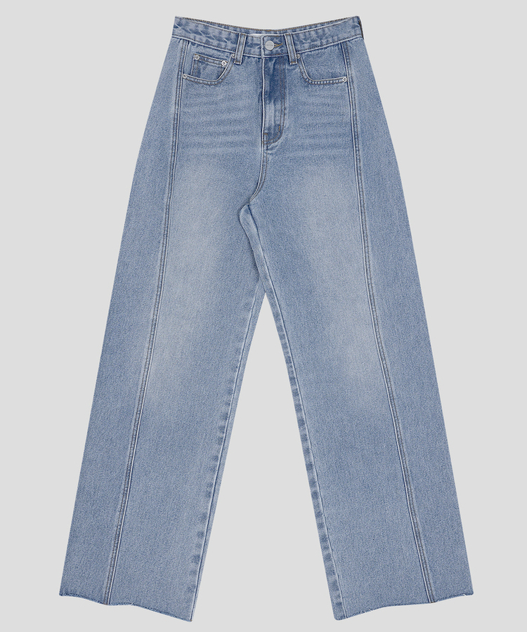 カッティングスリットデニムパンツ