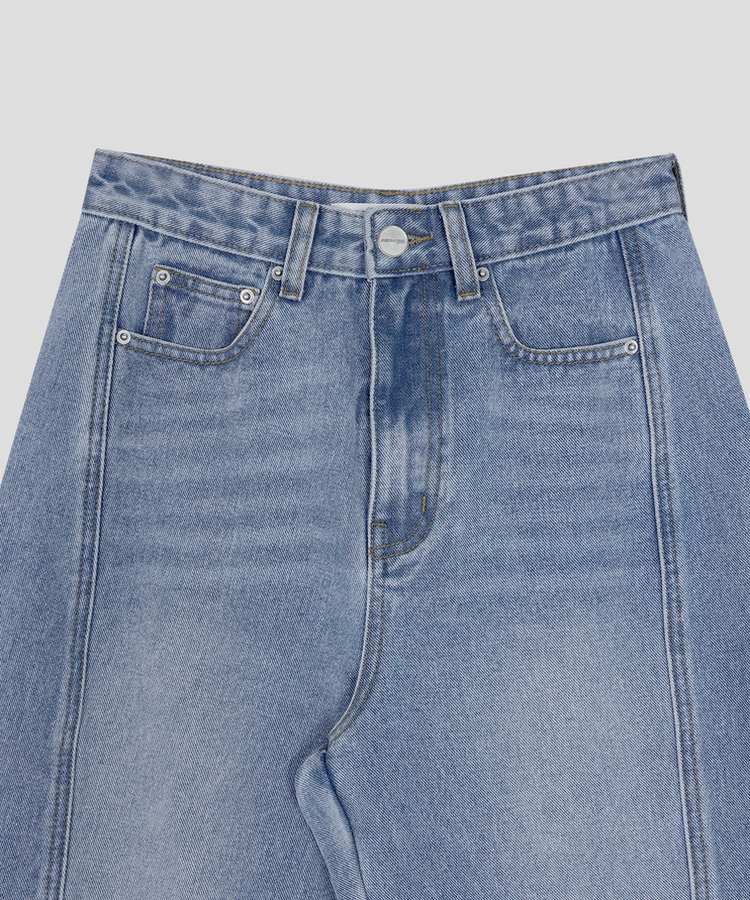 カッティングスリットデニムパンツ