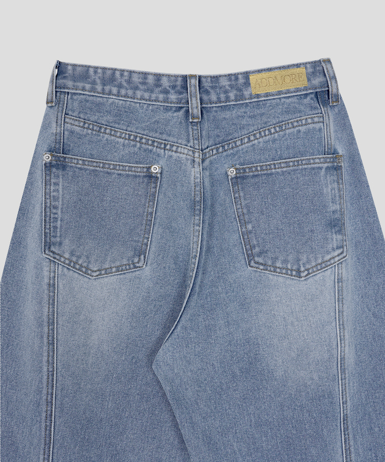 カッティングスリットデニムパンツ