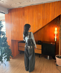 【❤️MADE】リブ無地Tシャツ GRAY