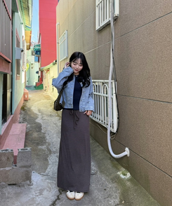 【❤️MADE】リブ無地Tシャツ NAVY