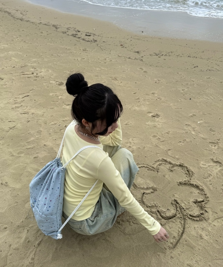 【❤️MADE】골지 랍빠 긴팔티셔츠 레몬