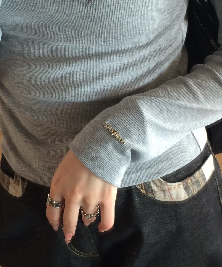 【❤️MADE】골지 랍빠 긴팔티셔츠 그레이