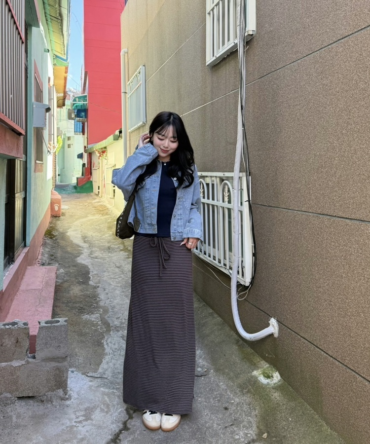 【❤️MADE】골지 랍빠 긴팔티셔츠 네이비