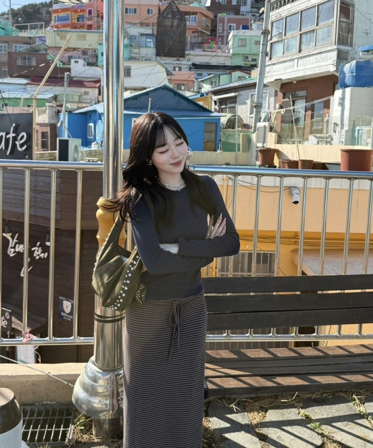 【❤️MADE】골지 랍빠 긴팔티셔츠 네이비