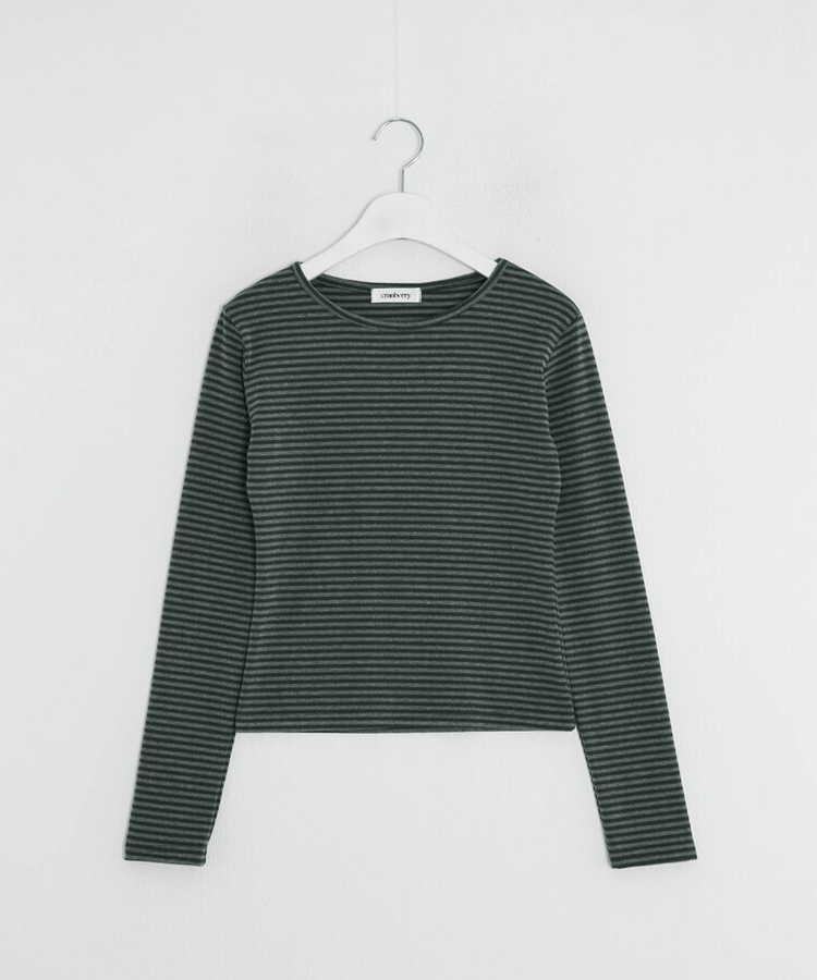 【❤️MADE】단가라 무지 긴팔티셔츠