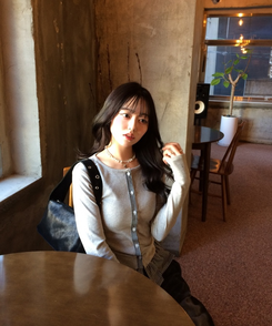 【注文殺到!❤️MADE】チェックフリルカーディガン GRAY