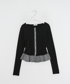 【注文殺到!❤️MADE】チェックフリルカーディガン