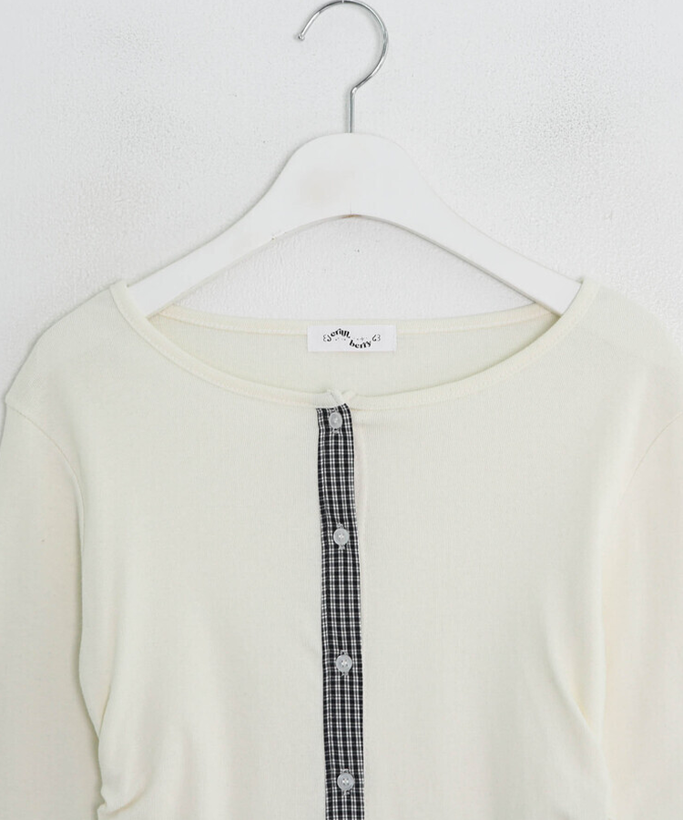 【❤️MADE】체크 프릴 가디건