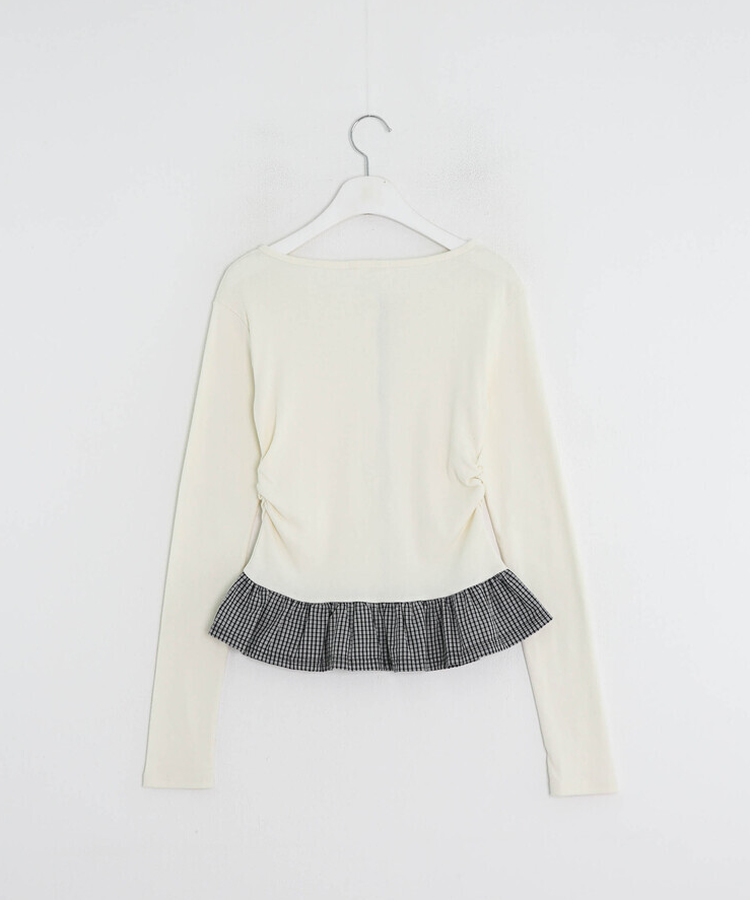 【❤️MADE】체크 프릴 가디건