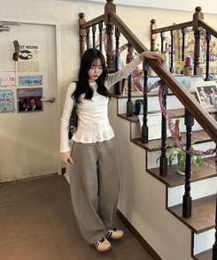 【❤️MADE】フリルドットトップス WHITE