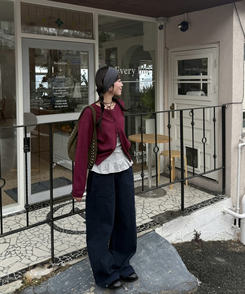 【❤️MADE】フリルドットトップス GRAY