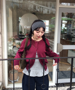 【❤️MADE】フリルドットトップス GRAY