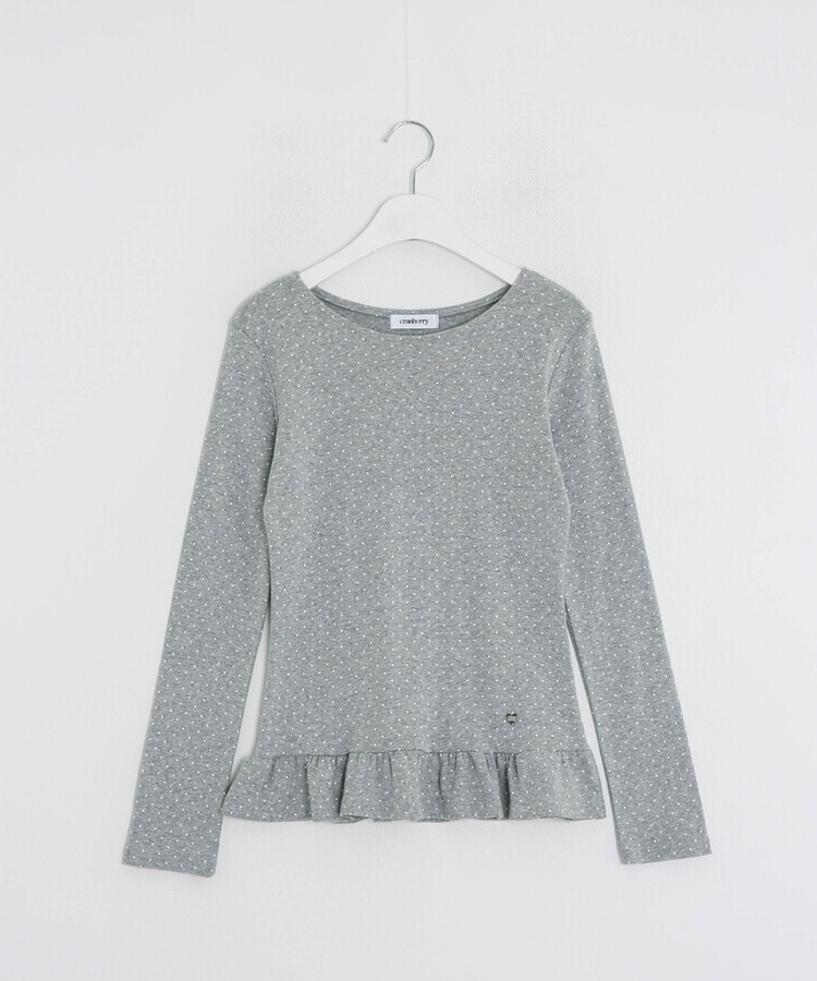 【❤️MADE】도트 프릴 긴팔 티셔츠