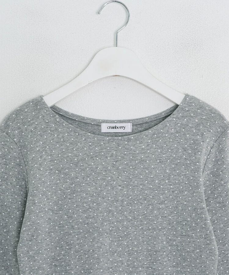 【❤️MADE】도트 프릴 긴팔 티셔츠